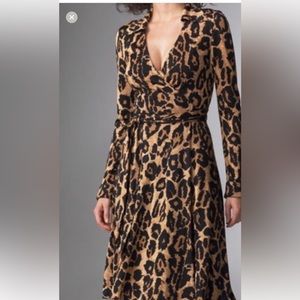 Diane Von Furstenberg Jeanne leopard wrap dress 8